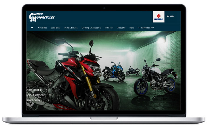 suzuki motorcycle dealer website design